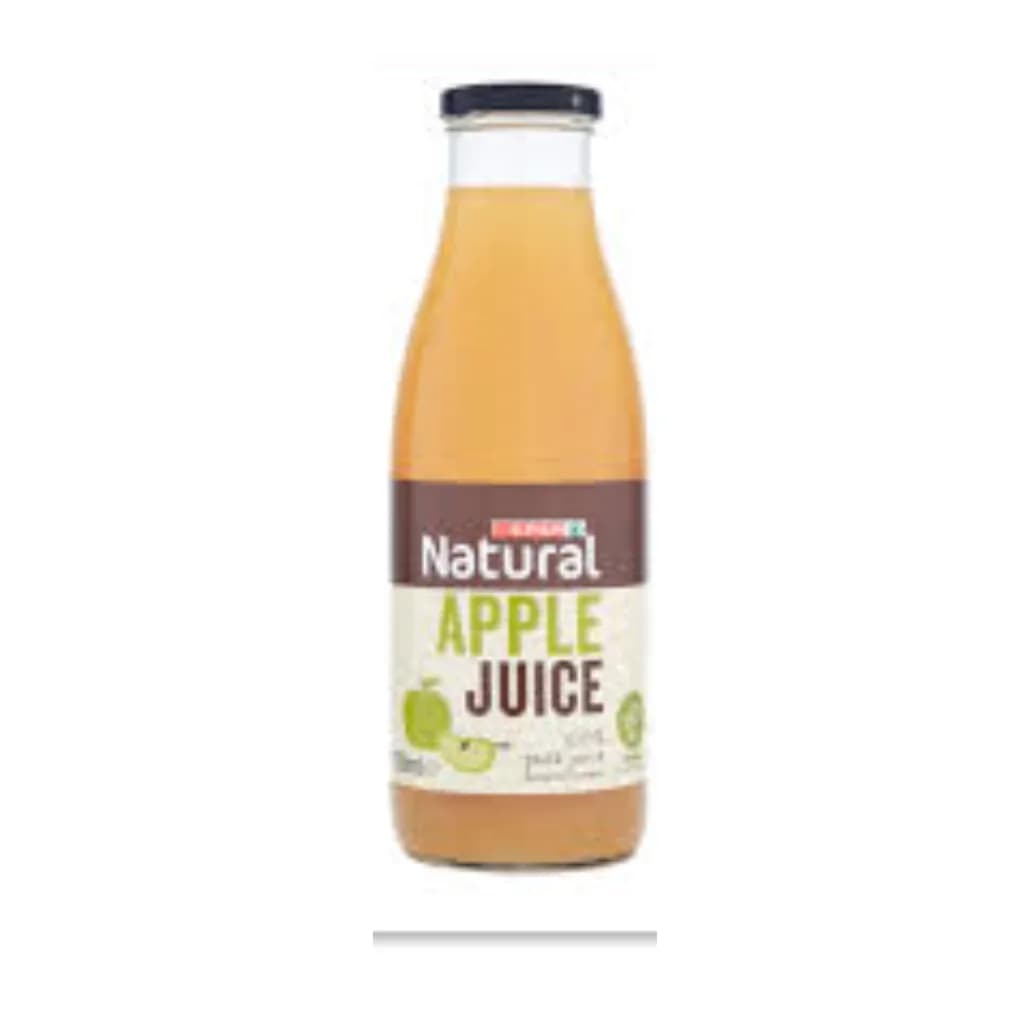 spar natural organic apple juice 750ml