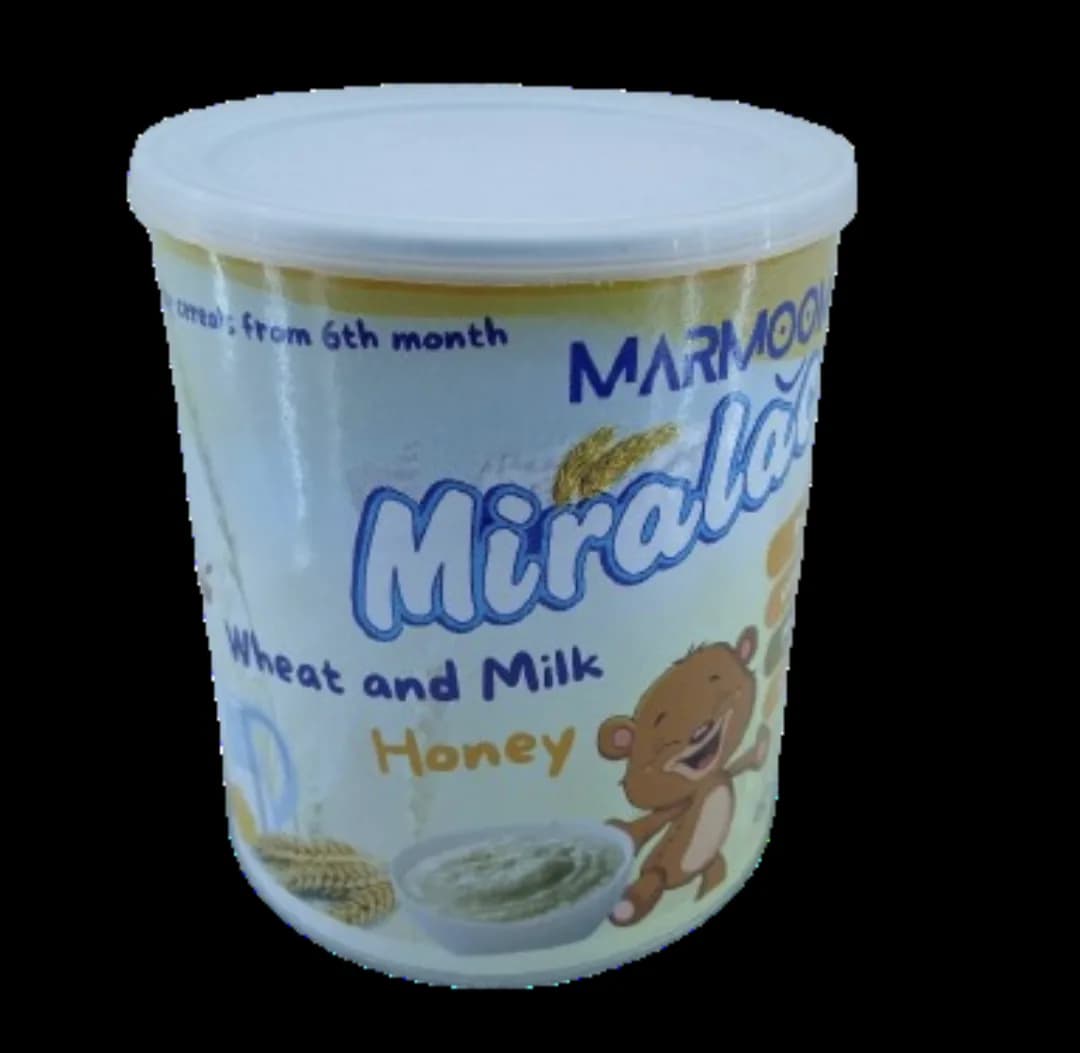 MARMOOM Miralac Wheat and Milk Honey Baby Cereals from 6months 400gr