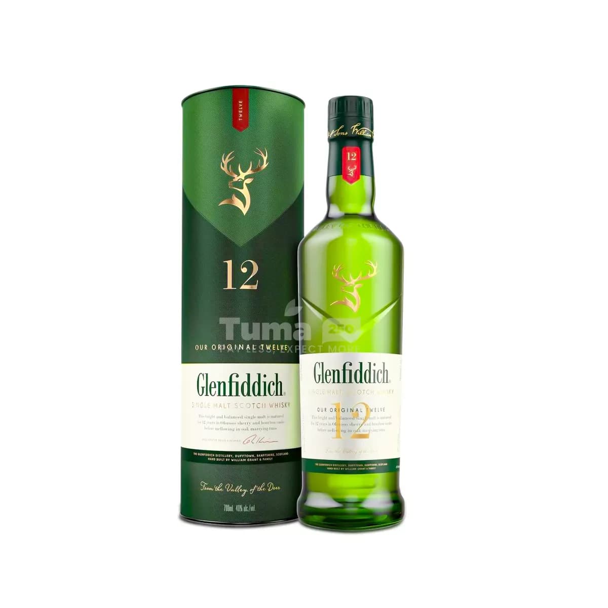 Glenfiddich 12 Year Old Single Malt Scotch Whisky(40%vol) -1L