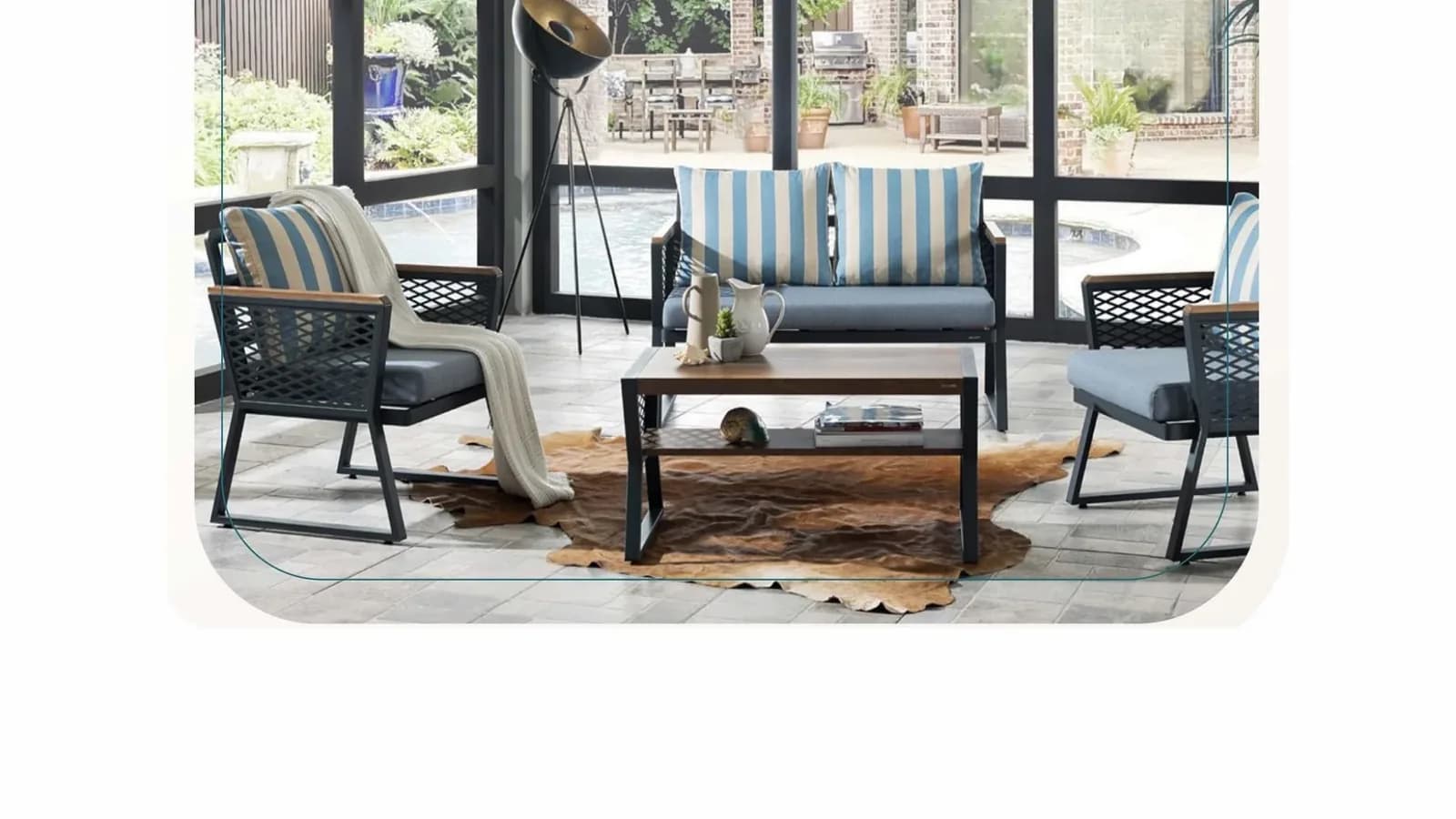 BELLONA SANTE GARDEN FURNITURE SET (set: 1 Coffee table+seats 4 people in total)