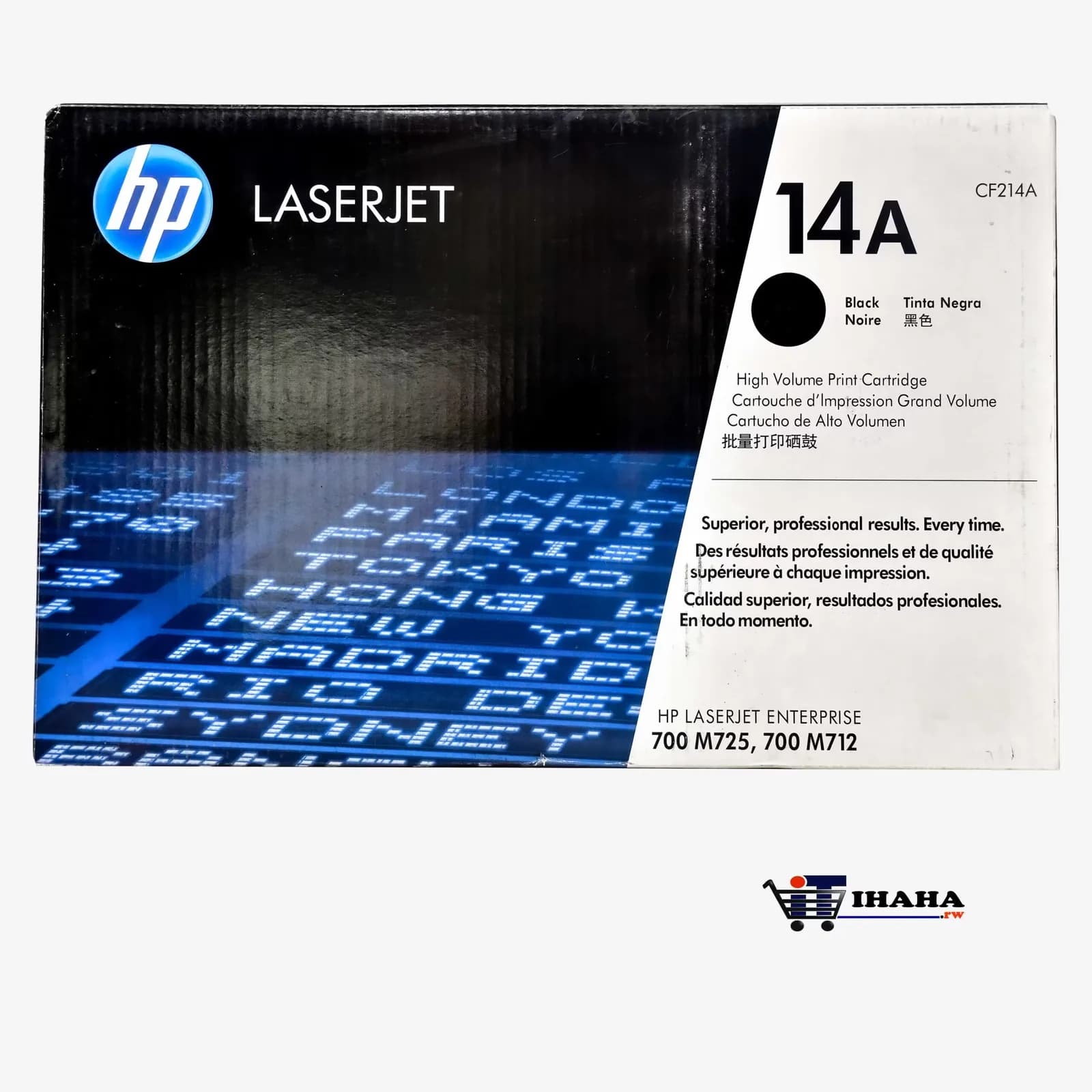 HP 14A Black Original LaserJet Toner Cartridge, CF214A
