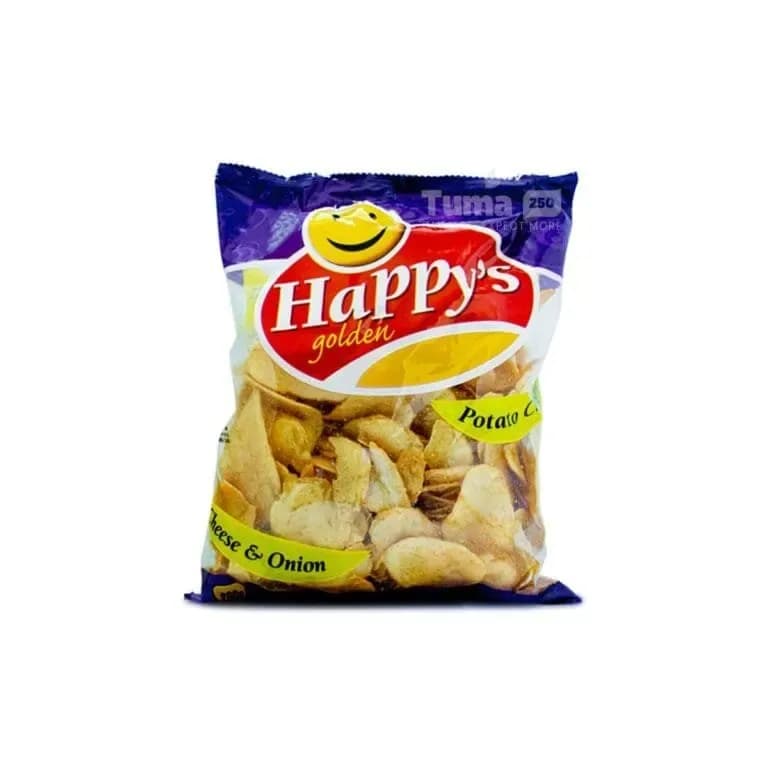 Happy’s Golden Cheese & Onion Potato Crisps 200g