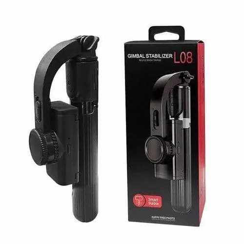 L08 Gimbal stabilizer selfie stick tripod designed for smartphones.