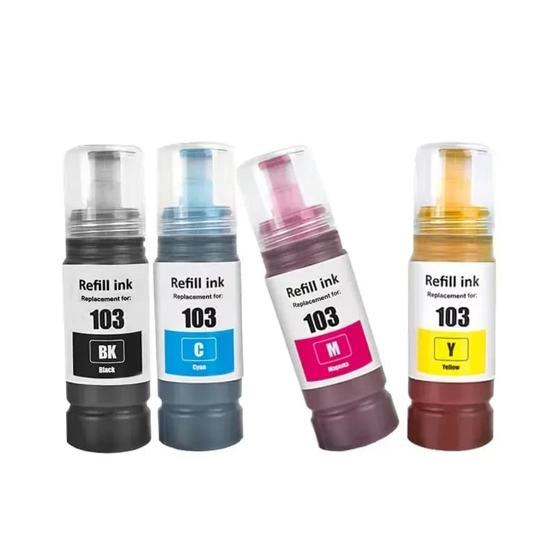Epson 003 104 T103 Full Set Refill Ink 4PCS Box Cmyk for L1110 L1210 L1250 L3110 L3150