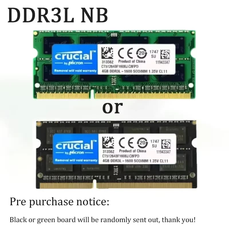 Laptop RAM DDR3L 4GB 8GB 1333MHZ 1600MHZ PC3L 10600S 12800S 204 Pin Sodimm Memory