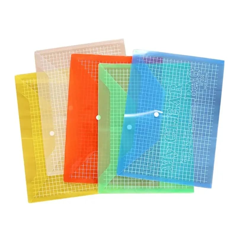 A4 Clear Waterproof Document Folder Snap Button Pp