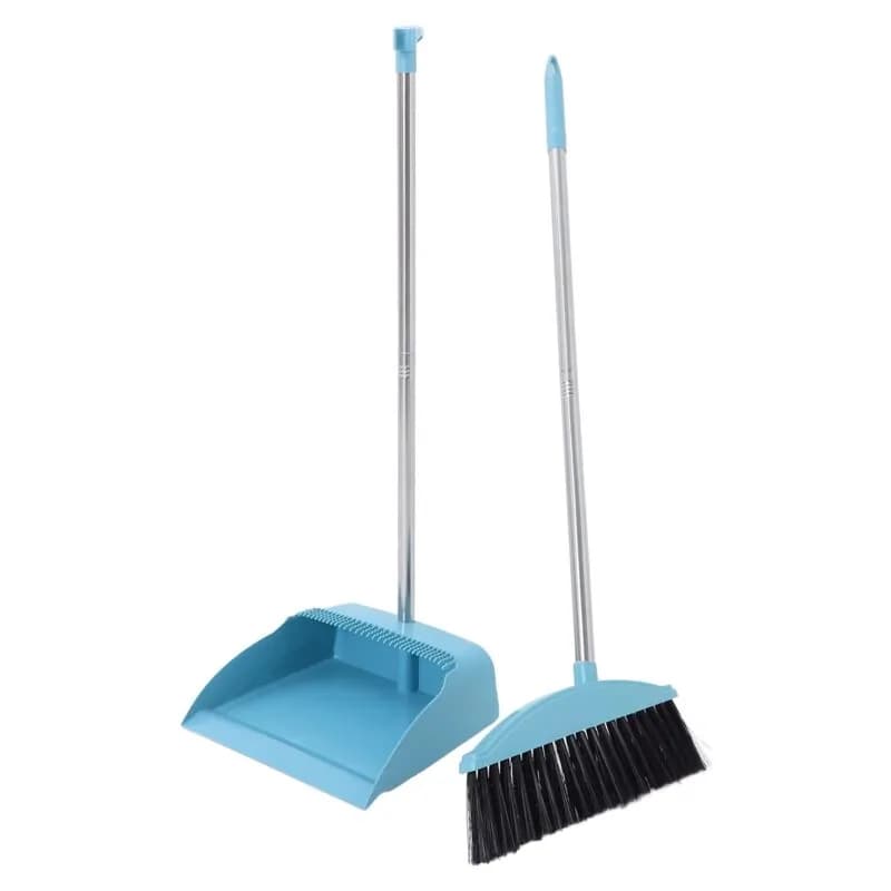 Heavy Duty Broom Dustpan Set with Long Handle Indoor Outdoor Cleaning Tool Best Price