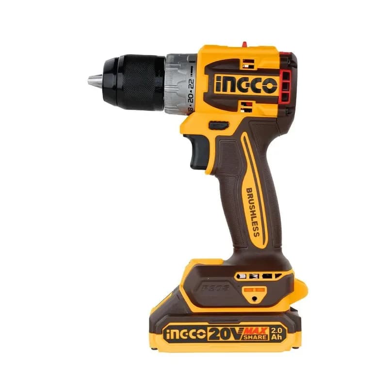 Ingco Brushless Drill Driver 20V 2X2AH