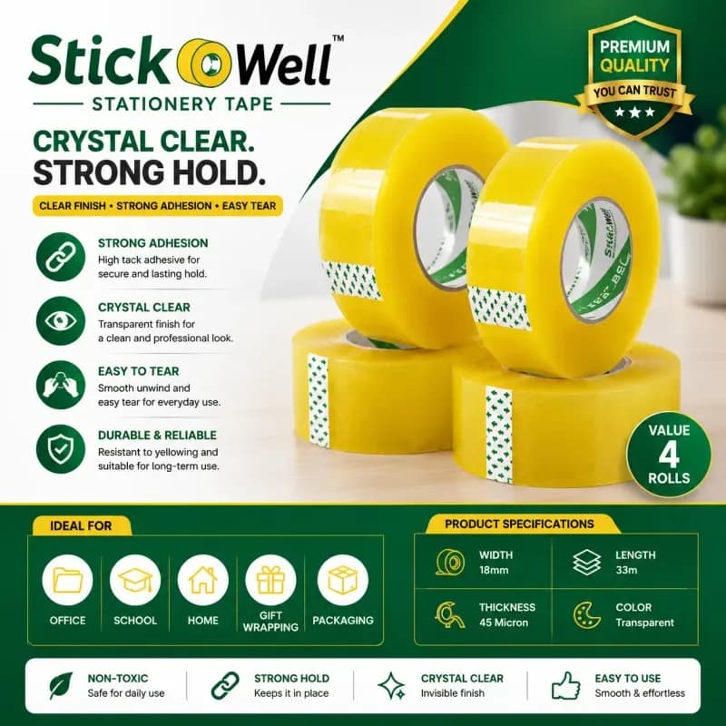 Transparent Packing Tape Clear Adhesive Tape