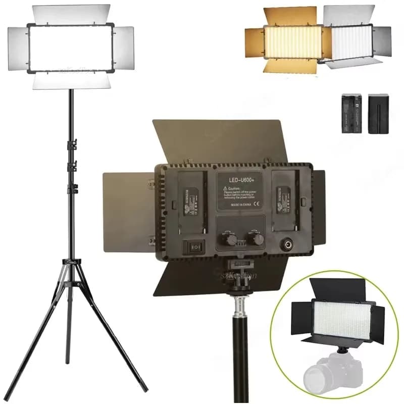 Pro LED 600 Photo Studio Video Light Kit Professional Photography YouTube Lighting Panel Best Price
