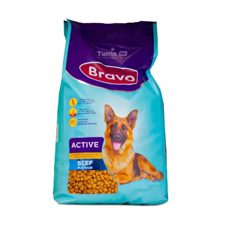 8KG Bravo Beef Flavour Active Dog Food Nutritious Dry Food for Active Dogs Best Price