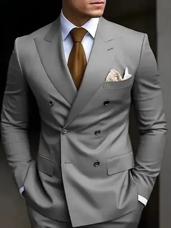 Men's Solid Color Business Suit Elegant Professional Egura 1