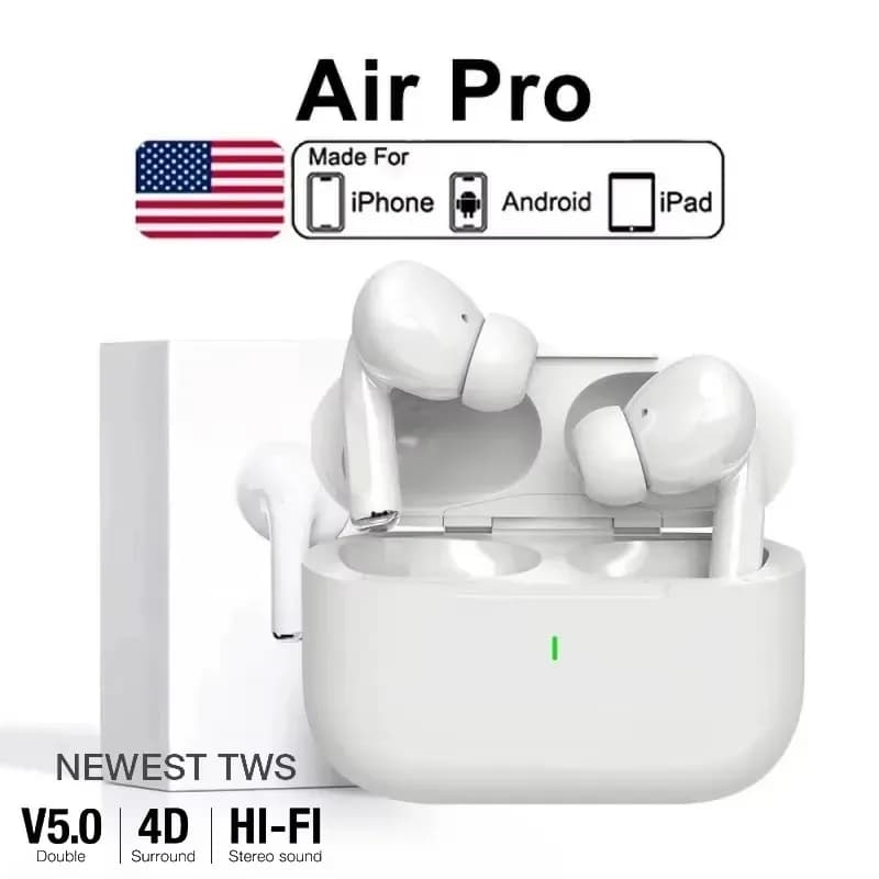 Original Air Pro 5 Tws Max Wireless Bluetooth Earphones in Ear Earbuds Sport Noise Cancelling Headset for Apple iPhone