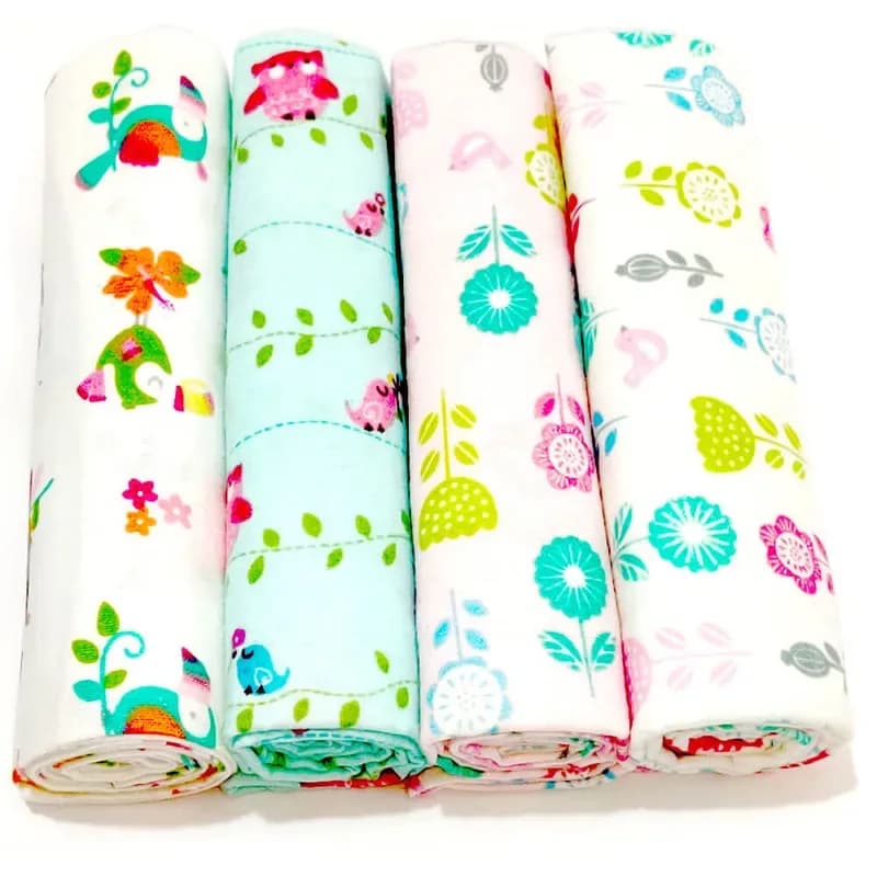 4-in-1 Baby Flannel Blanket Pack
