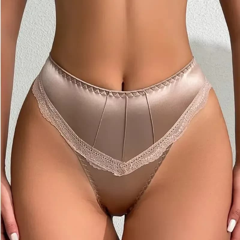 Women's Floral Lace Low Waist Panties Soft Silky Underwear Elegant Ladies Briefs