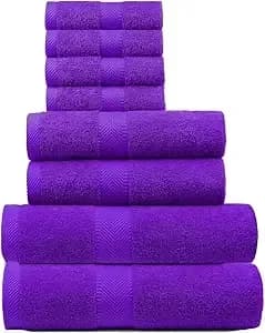 Towel Set Soft Absorbent for Homes 8PC