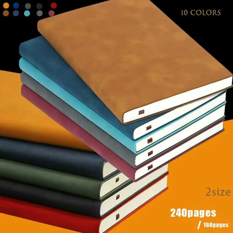 A5 Sheepin Leather Notebook 160 240 Pages Lined Office Journal Student Diary