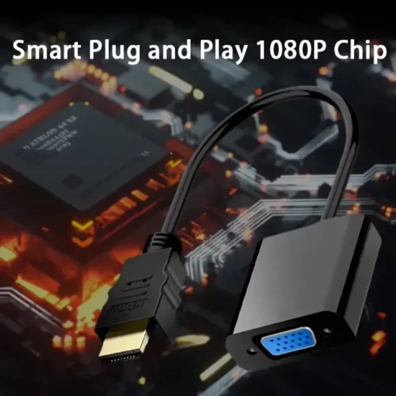 Hdmi to Vga Adapter with Audio 1080P