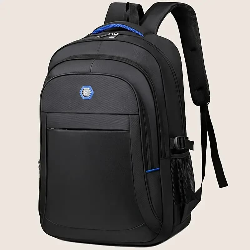 Black School Bag Strong Stylish Backpack