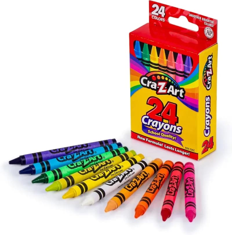 24 Pieces Color Crayons for Children Kids Drawing Set