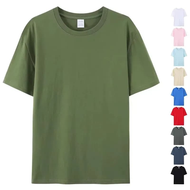 100 Cotton Round Neck T Shirt Unisex Summer Tee Bulk Blank Black T Shirts 1 Day Delivery Egura Rw