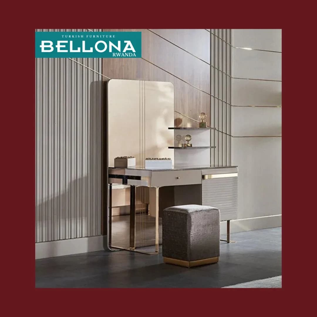 BELLONA VERONICA MAKEUP SETS-(table+mirror+pouffe)