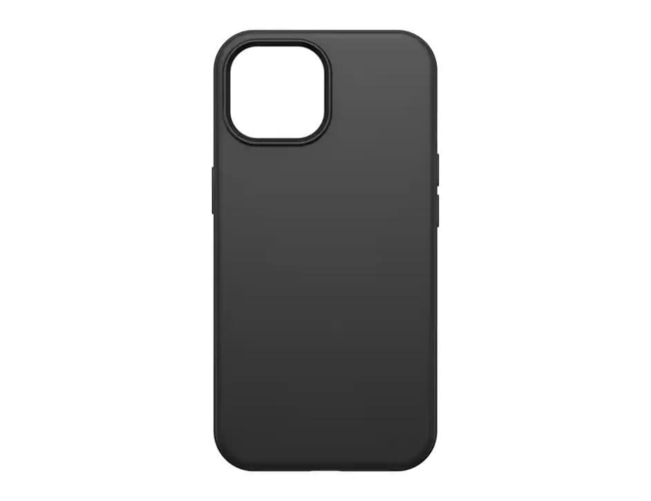 minimalist matte black silicone phone case.