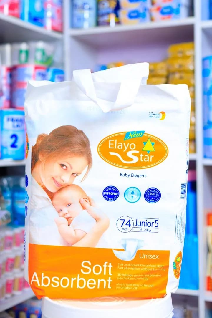 Elayo Star Baby Diapers (15–25kg) 74pcs