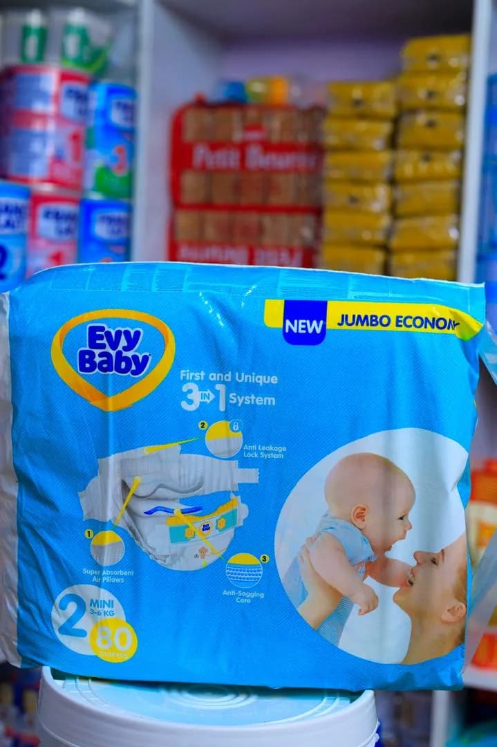 Evy Baby Size 2 (Mini) 3- 6kgm 80pcs