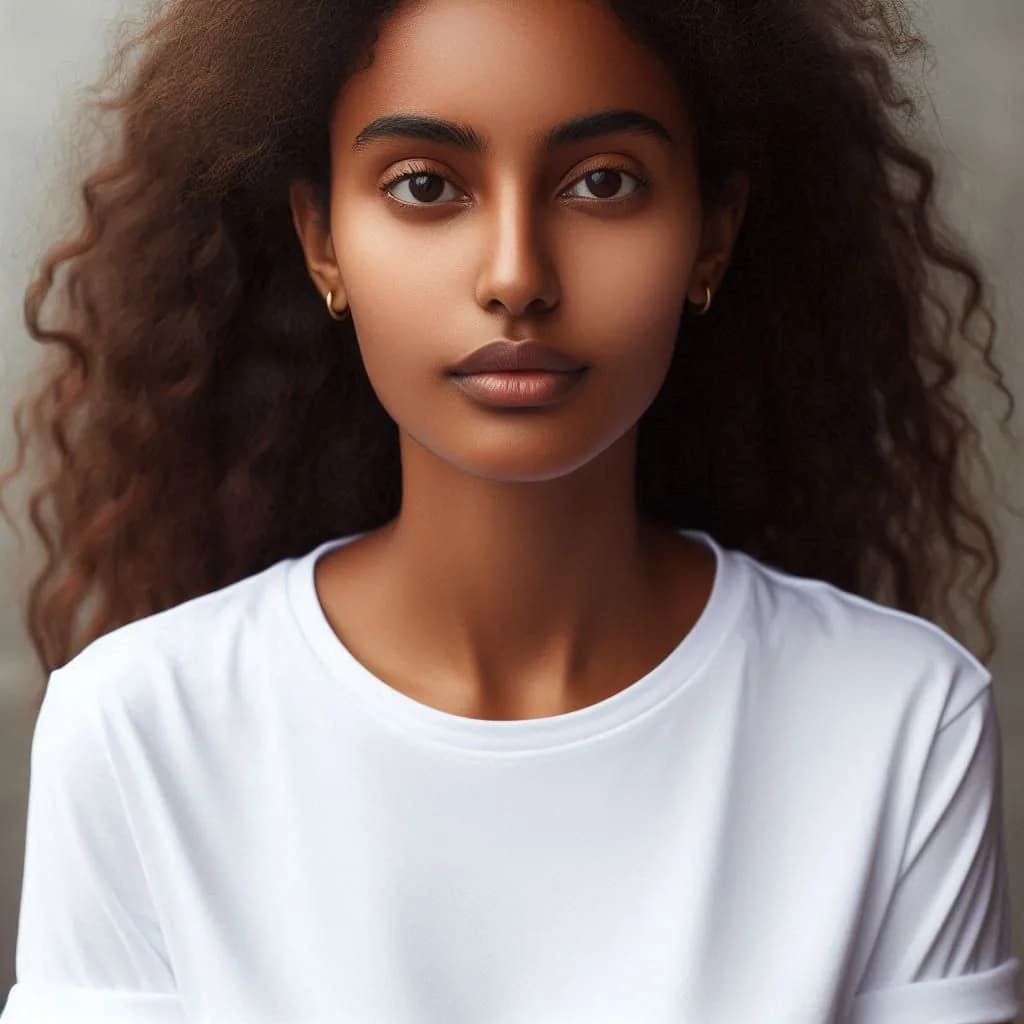 T-shirt coton white girl, woman