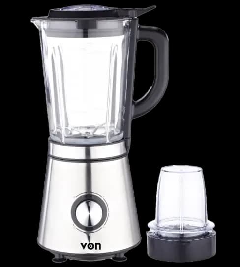 VON BLENDER VBG601BLX 600W GLASS JAR STAINLESS STEEL