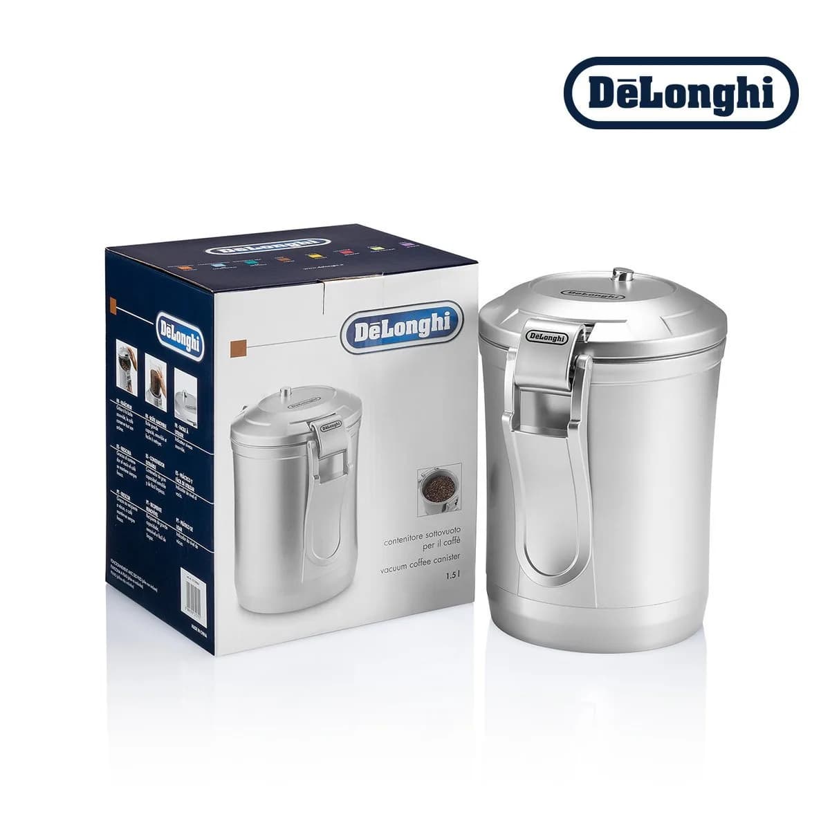DELONGHI VACUUM CANISTER DLSC068 1.5L FOR COFFEE BRUSH SLV