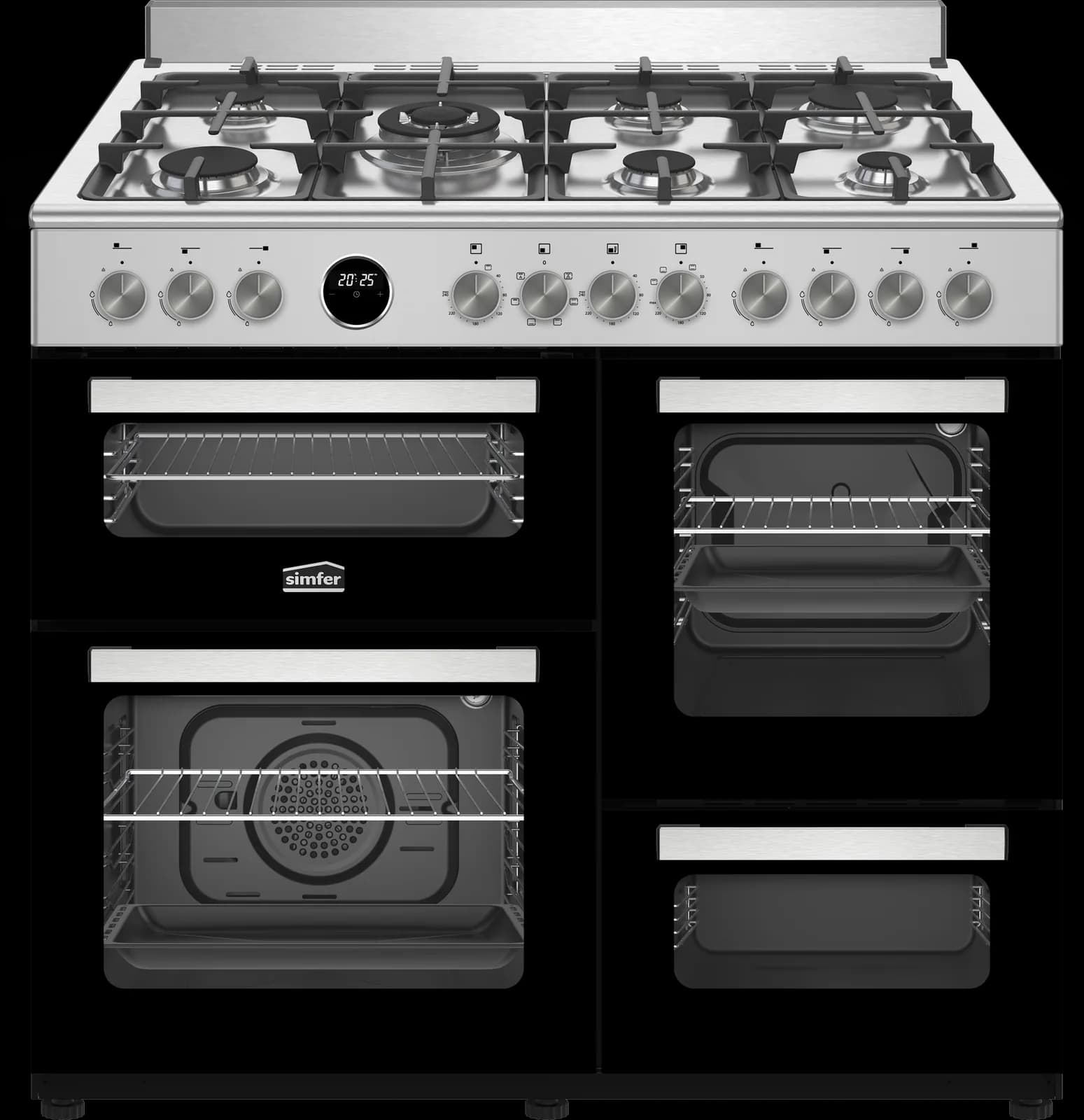Simfer Cooker 7G F10074SEIX 100X60, Inox,WOK