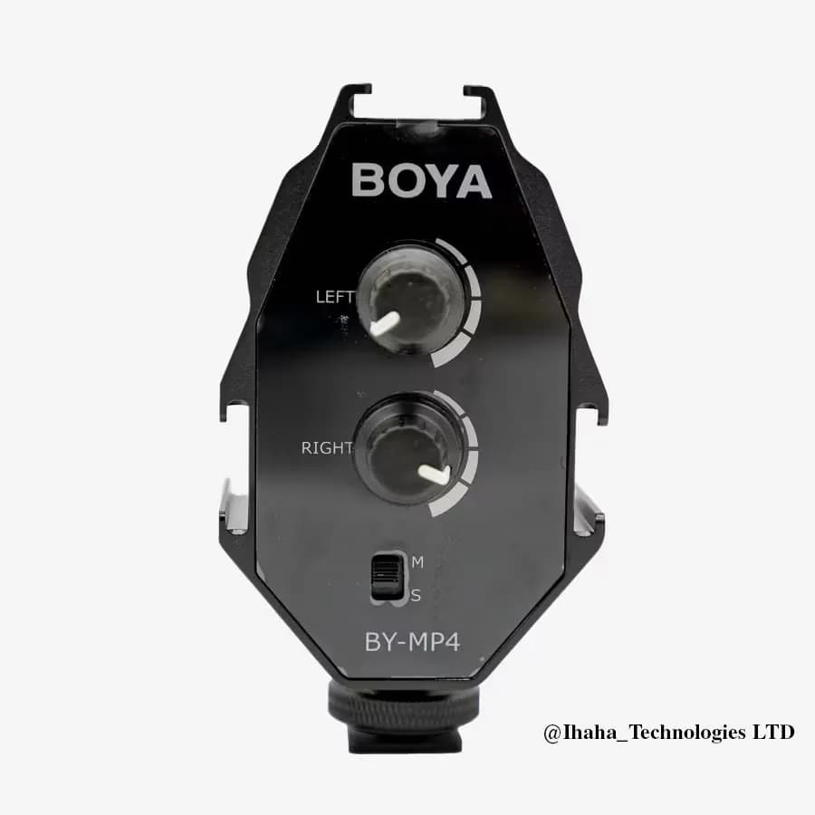 BOYA by MP4 2-Channel Audio Adapter Compatible