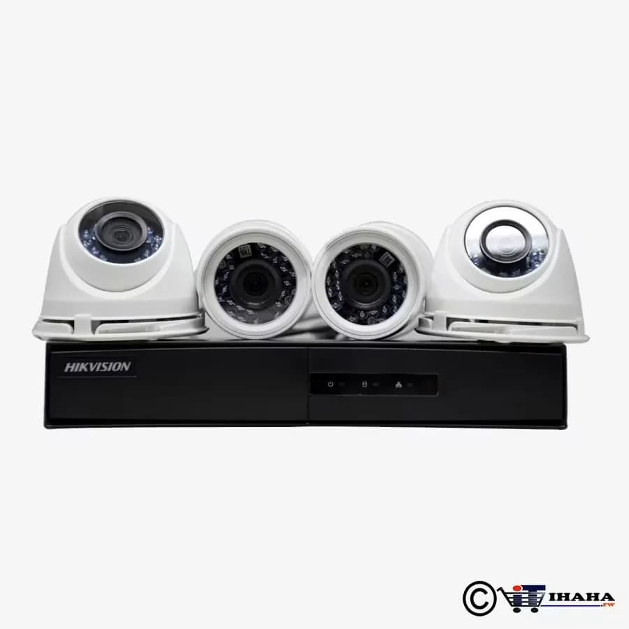 Hik Vision 4 channel DVR kit with 2 Dome, 2 Bullet Security Camera