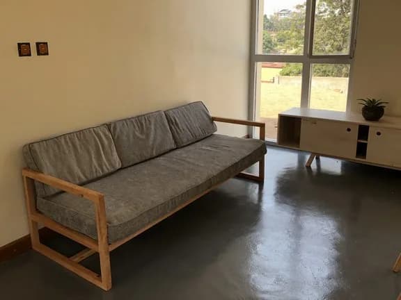 Grevillea and Upholstered Cushions Sofa