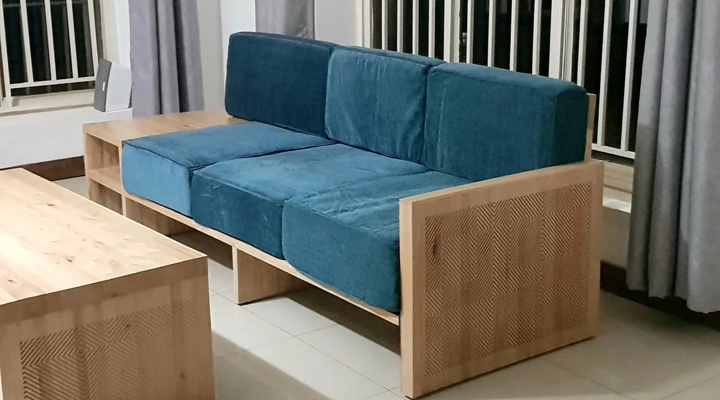 Engraved sofa