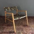 White Eucalyptus, Leather and Kitenge Chair