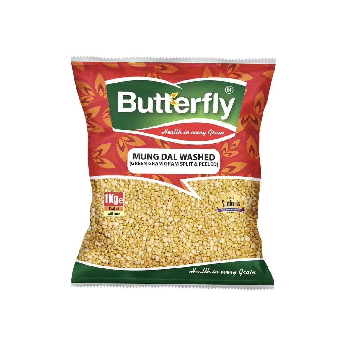 Butterfly Green Grams Split (Mung Dal Yellow) 1Kg