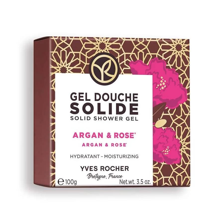 Yves Rocher – Gel Douche Solide Hydratant Argan & Rose – 100 g