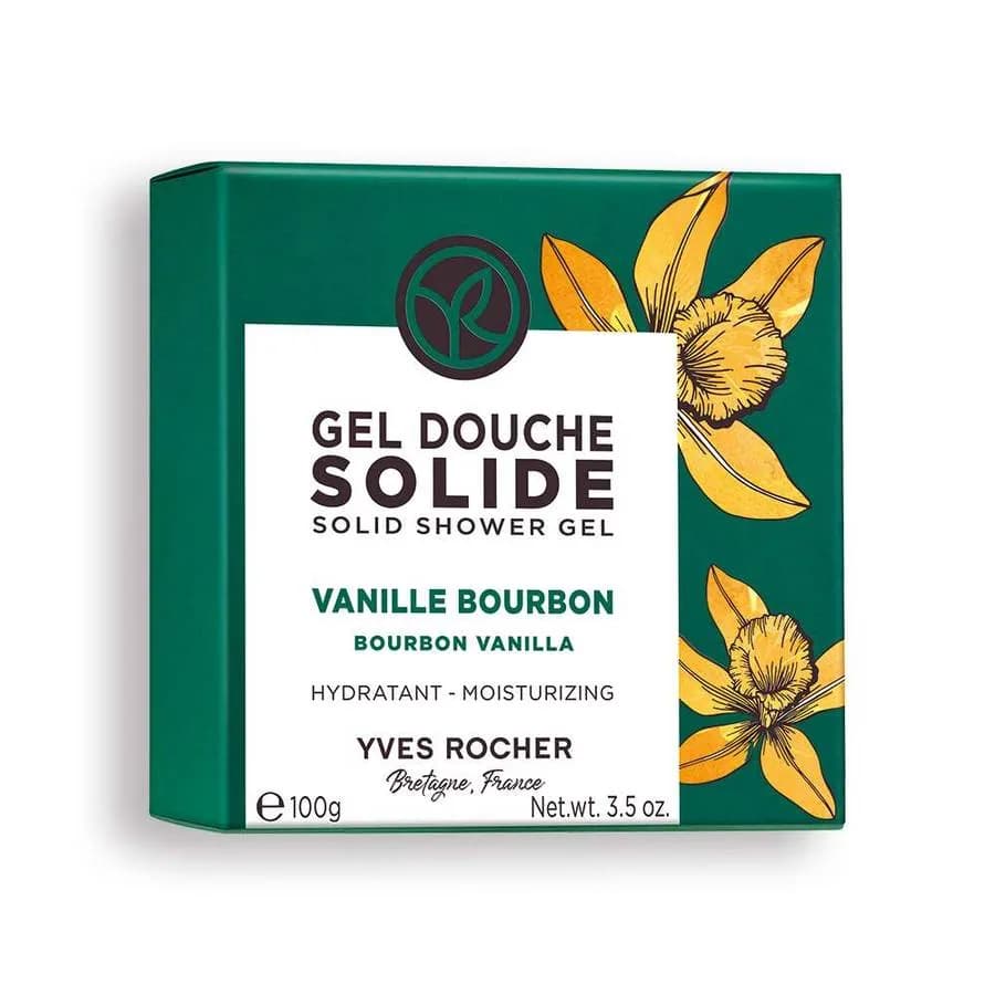 Yves Rocher – Gel Douche Solide Hydratant Vanille Bourbon – 100 g