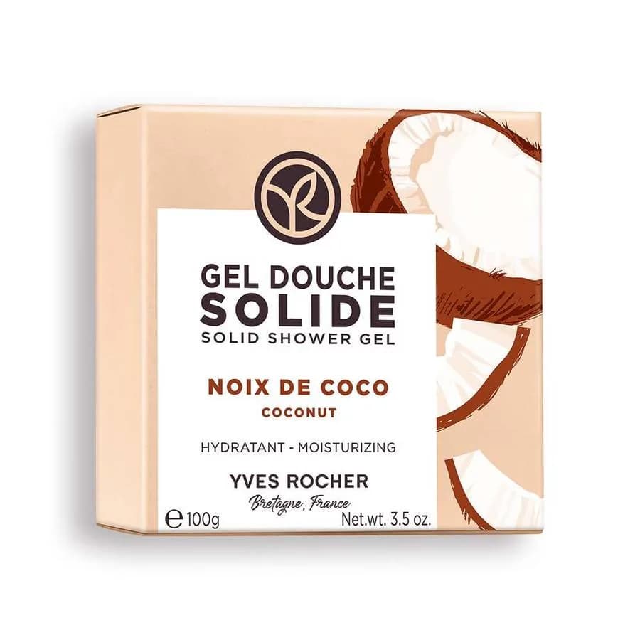 Yves Rocher – Gel Douche Solide Hydratant Noix de Coco – 100 g