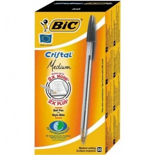 Bic ball pens box black color - 50 pcs