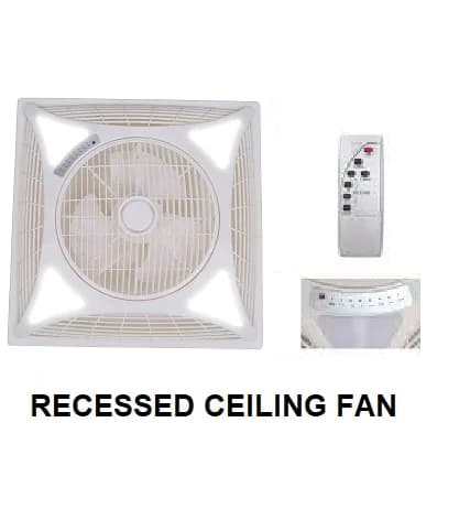 TRONIC CEILING FAN RECESSED 60*60 WITH LED AND REMOTE EST FC60-LE