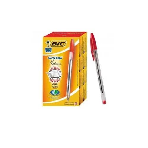 Bic ball pens box red color- 50 pcs