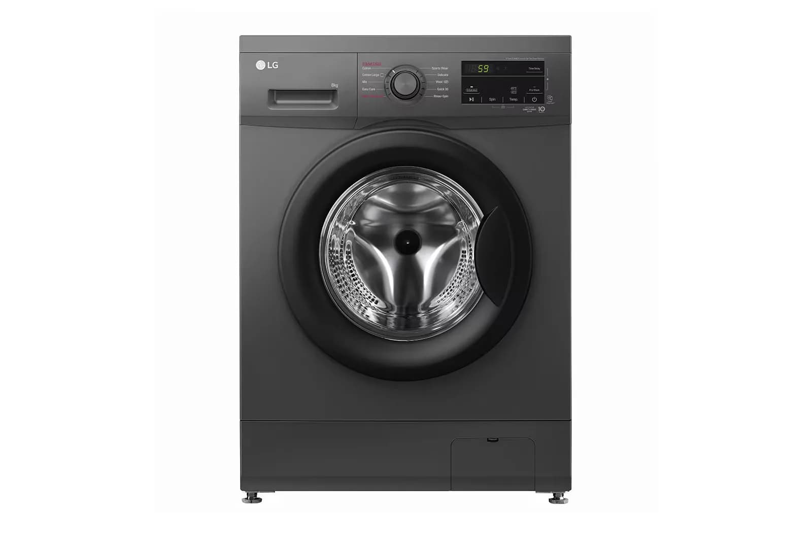 LG 8kg Front Load Washing Machine with AI DD, Steam Technology, Inverter DirectDrive, and Bigger Capacity (F4J3TYG6J)