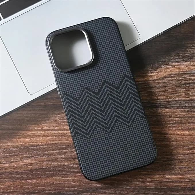 carbon fiber texture protective phone case .