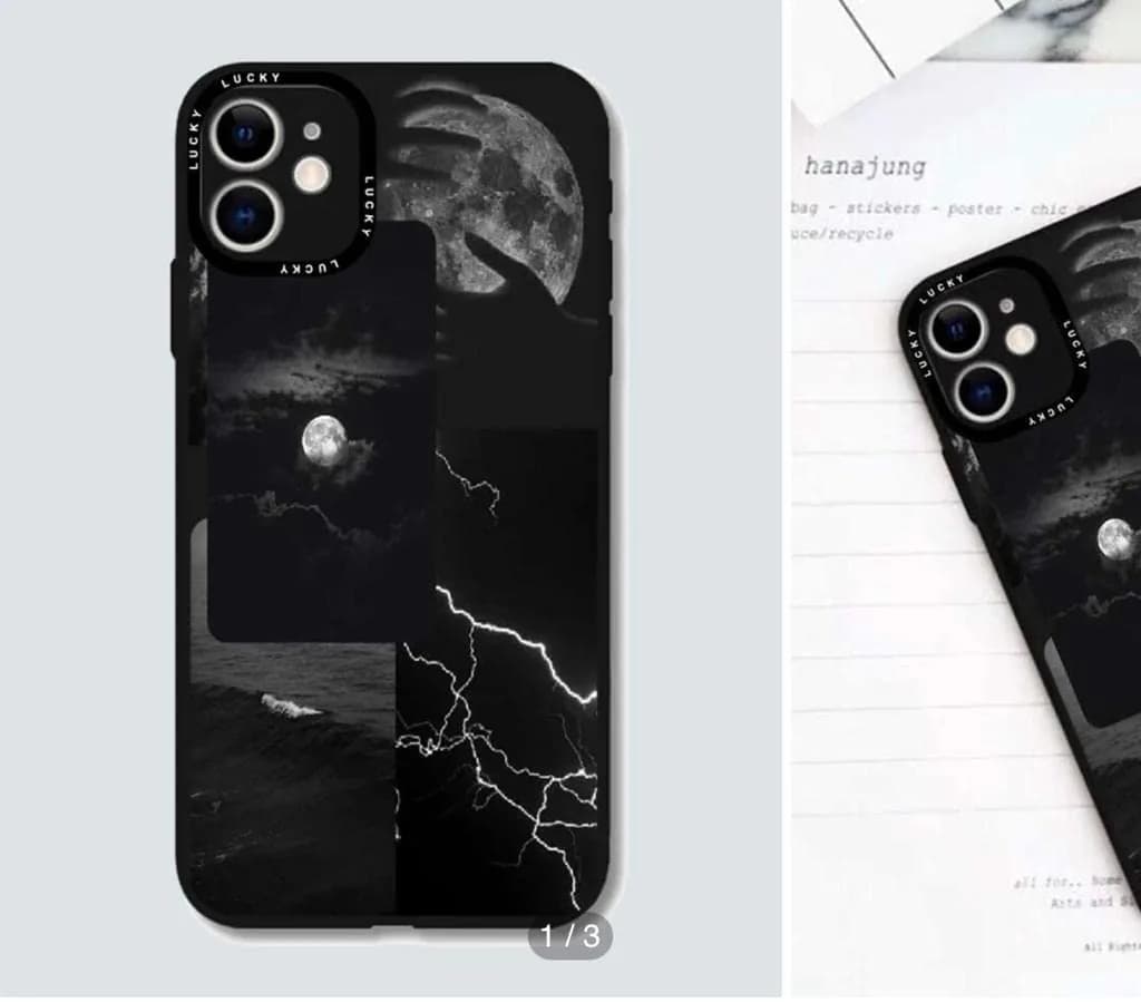 dark night scenery matte phone case .