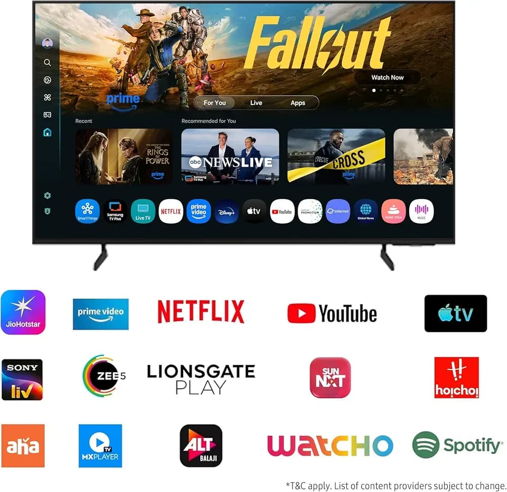 Samsung Crystal 4K Vista Ultra HD Smart LED TV.