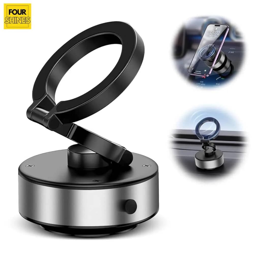 K007 vacuum suction magnetic Bracket for phones in black.
